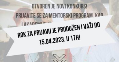 Prijavite se na konkurs Kreativnog mentorstva