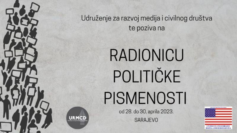 Poziv na radionicu “Politička pismenost za lokalni građanski aktivizam”