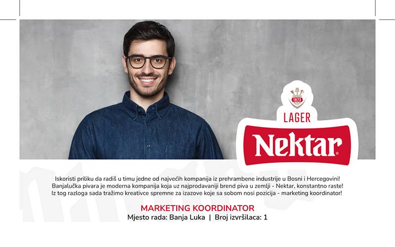 Banjalučka pivara zapošljava: Marketing koordinator (m/ž)