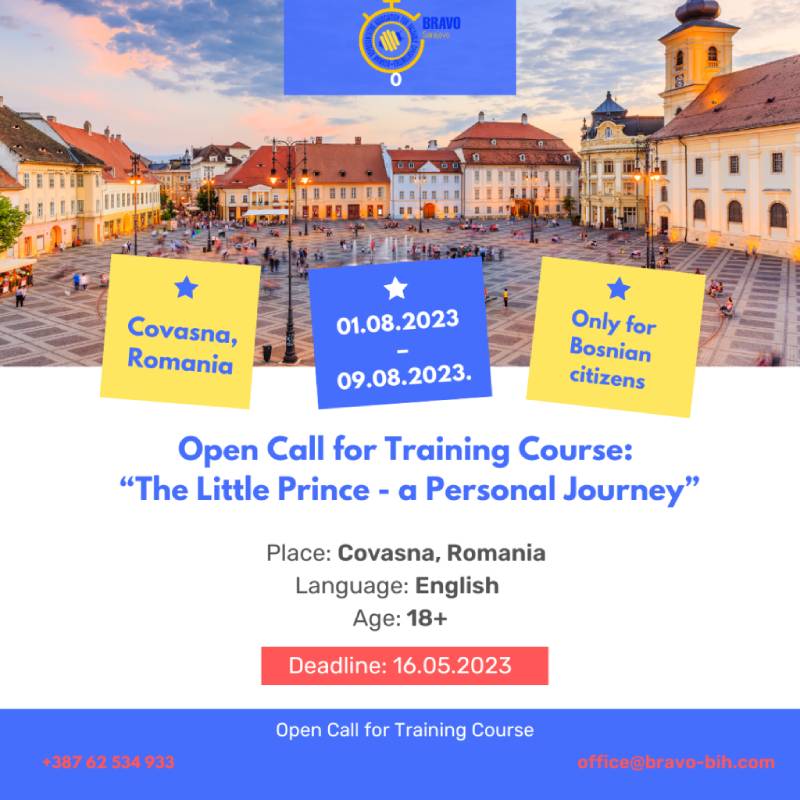 Open call for three participants for Training Course ”The Little Prince – a Personal Journey”