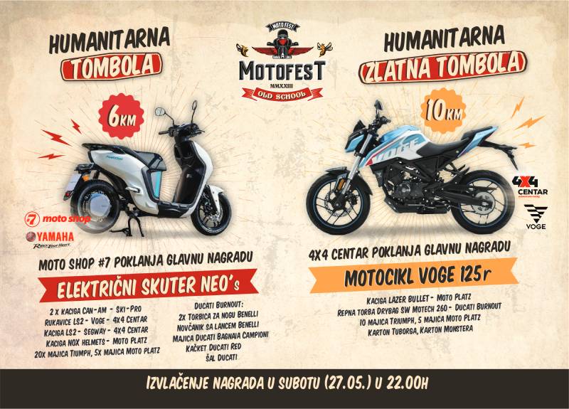 Veliko srce bajkera – humanitarna tombola na Moto Festu 2023