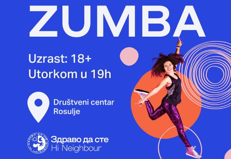 Zumba u Društvenom centru Rosulje