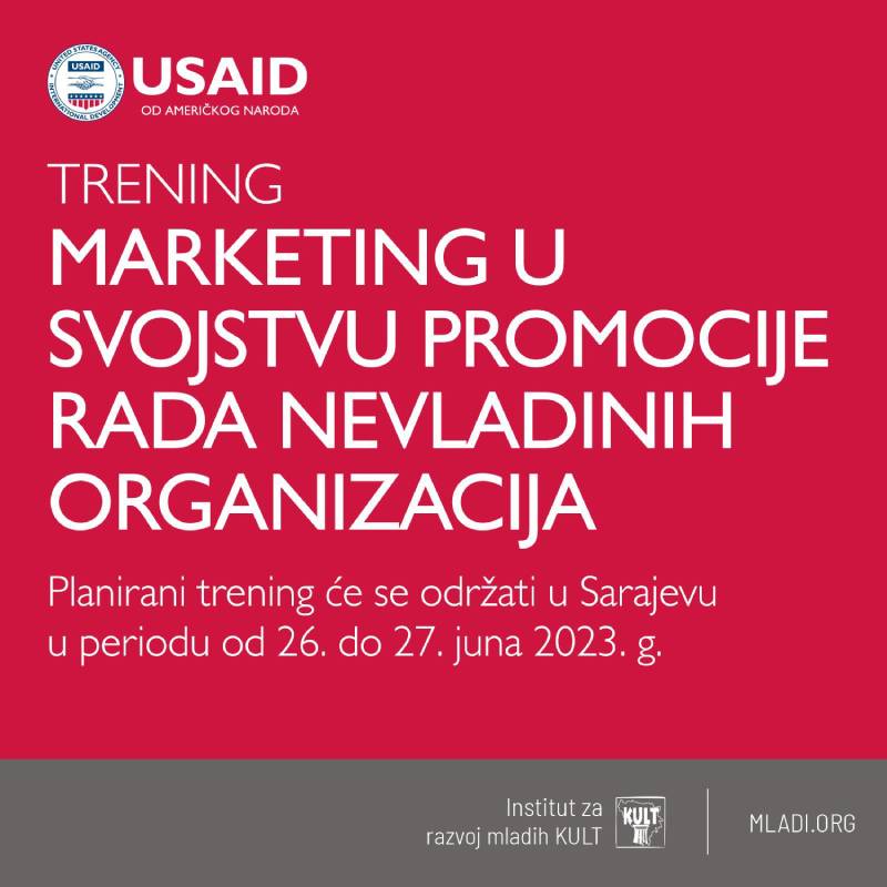 Trening Marketing u svojstvu promocije rada nevladinih organizacija