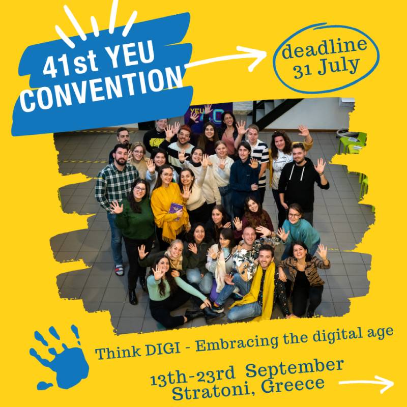 Call for the 41st YEU Convention – 2023 | Think DIGI – Embracing the digital age