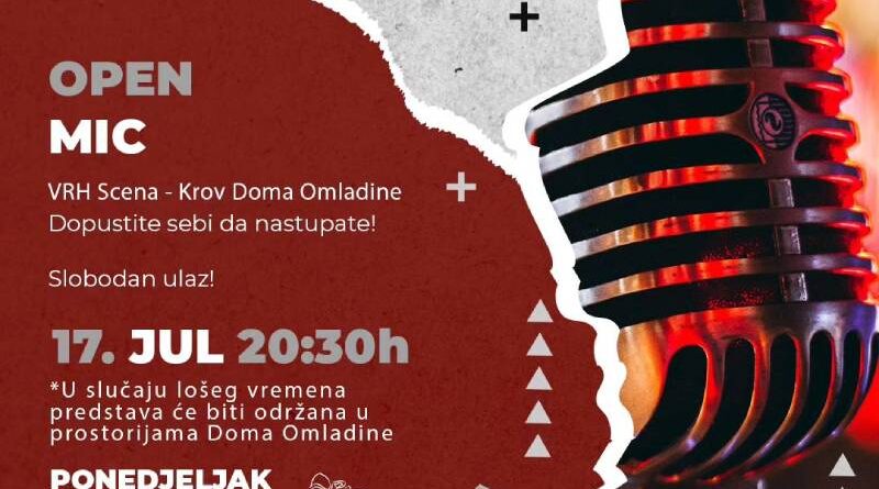 Open Mic na Krovu Doma omladine