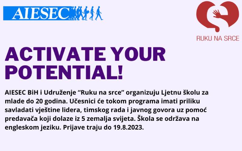 Poziv za učešće – Ljetna škola “Activate your potential”