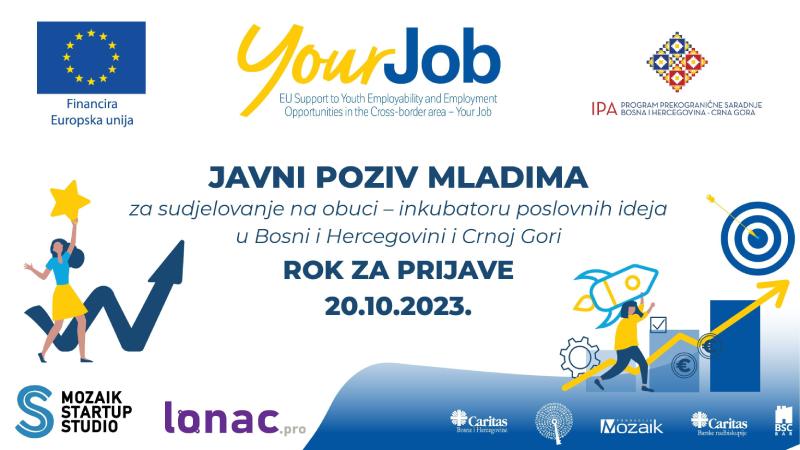 Caritas poziva mlade koji imaju poslovne ideje da se prijave na Your Job obuku Inkubator poslovnih ideja