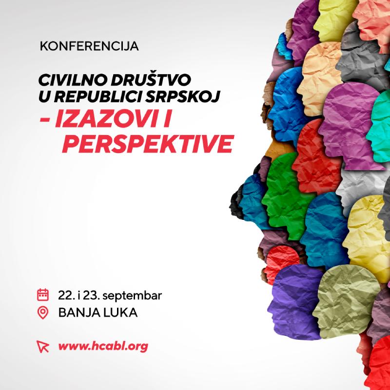 Konferencija „Civilno društvo u Republici Srpskoj – izazovi i perspektive“ 22. i 23. septembra u Banjaluci