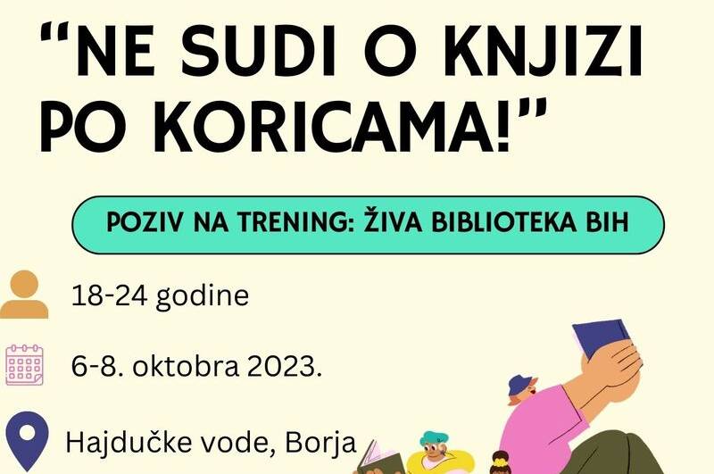 Poziv na trening program „Živa biblioteka BiH“