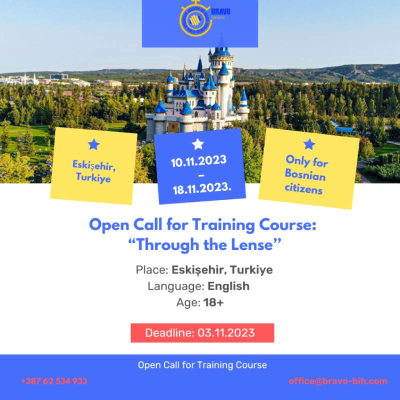 Open call for 4 participants for Training Course ”Through the Lens” in Turkiye