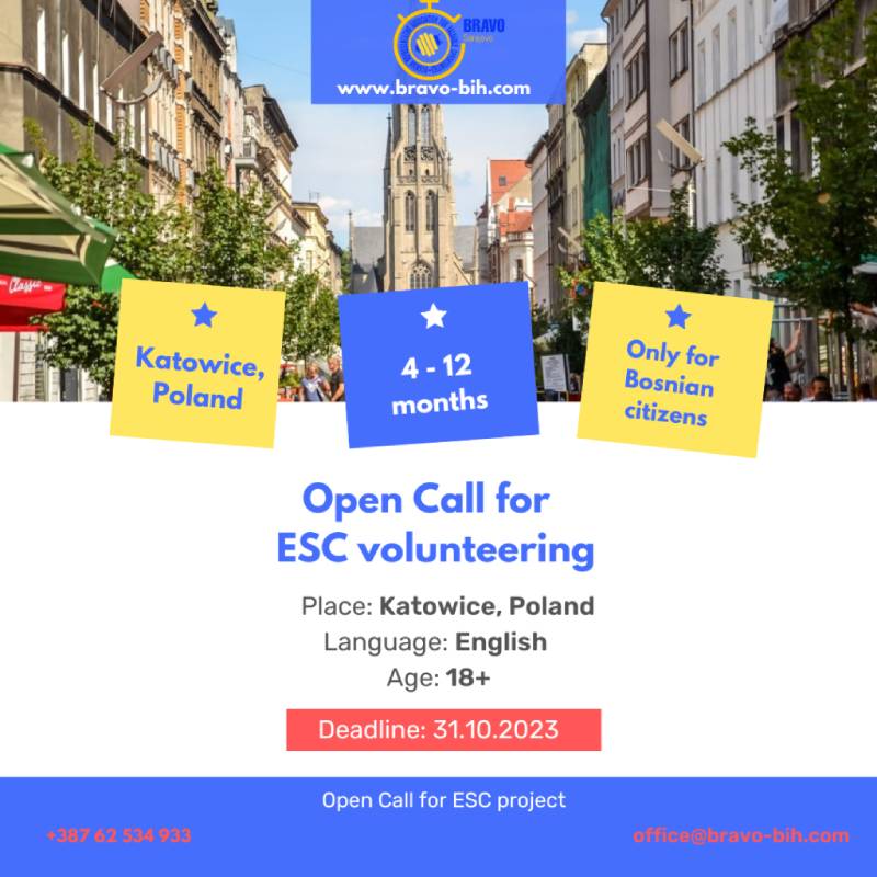 Open call for European Solidarity Corps project in Katowice, Poland