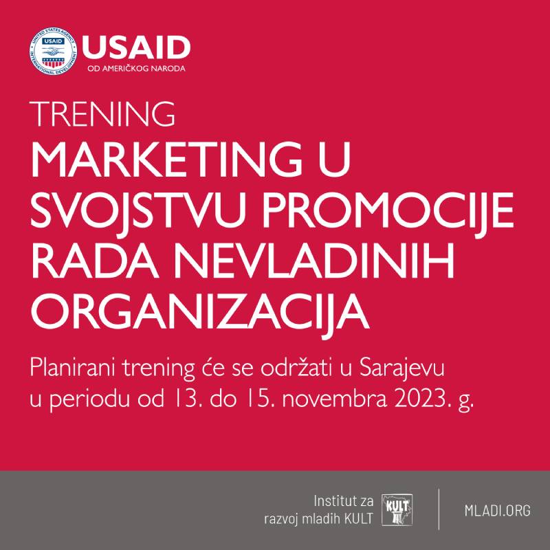 Trening Marketing u svojstvu promocije rada nevladinih organizacija