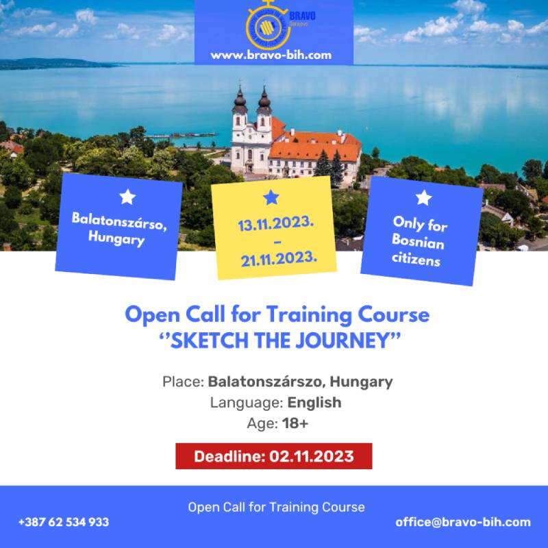 Urgent call for participants for training course "Sketch the journey" in Hungary