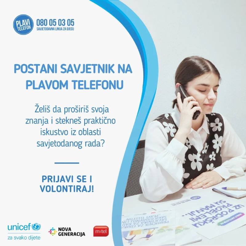 Postani savjetnik/ca na Plavom telefonu