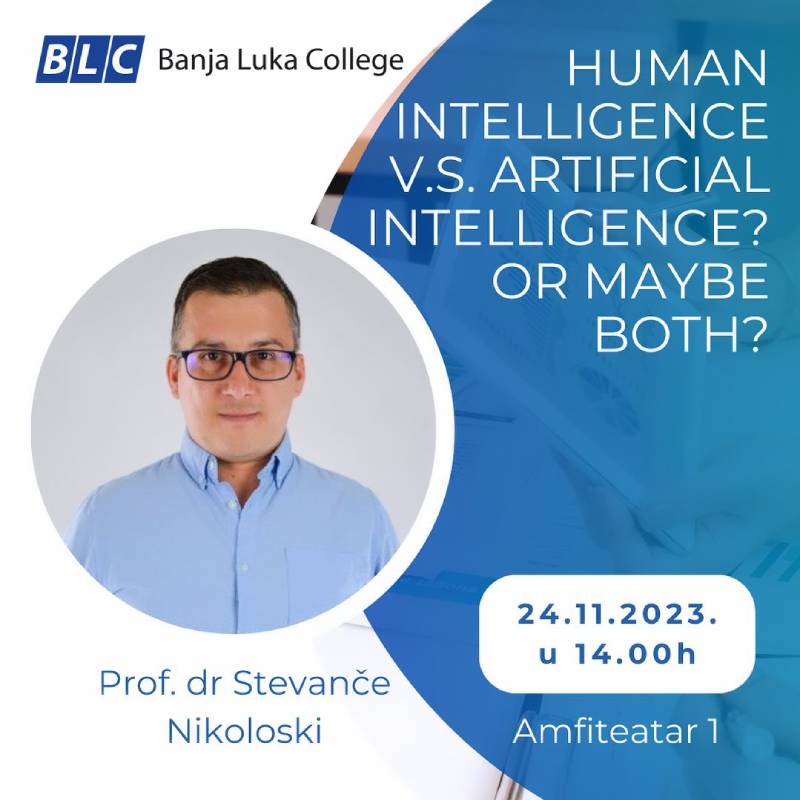 Predavanje “Human Intelligence v.s. Artificial intelligence? Or maybe both?“