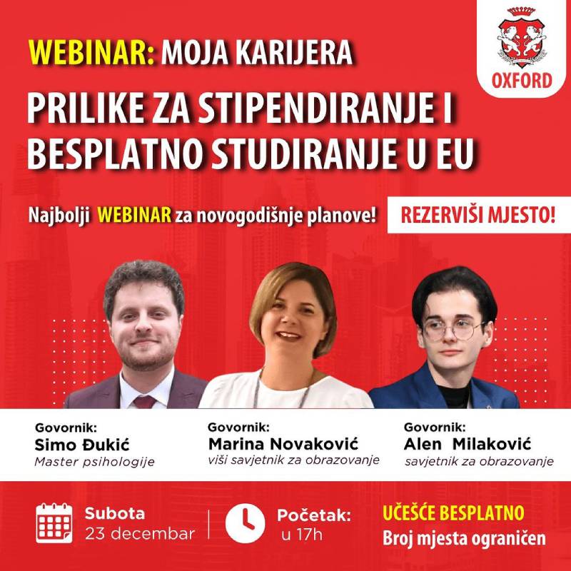 Webinar "Moja Karijera"