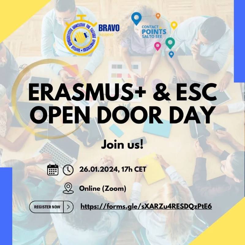 Erasmus+ and ESC Open Door Day (Online) of 2024!