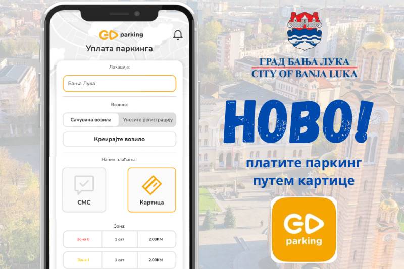 Novina: Banja Luka uvodi plaćanje parkinga bankovnom karticom kroz aplikaciju Go Parking