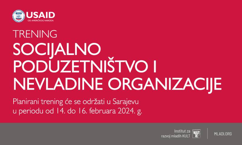 Trening Socijalno poduzetništvo i nevladine organizacije