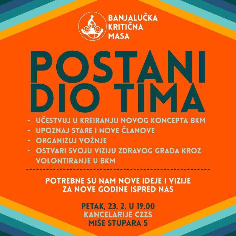 Banjalučka kritična masa: Postani dio tima