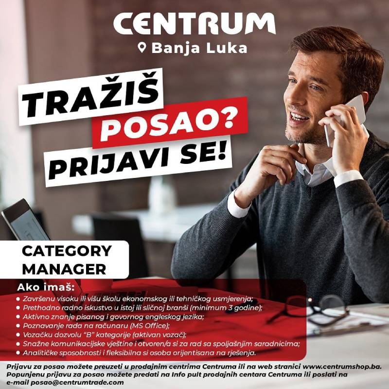 Centrum Trade zapošljava