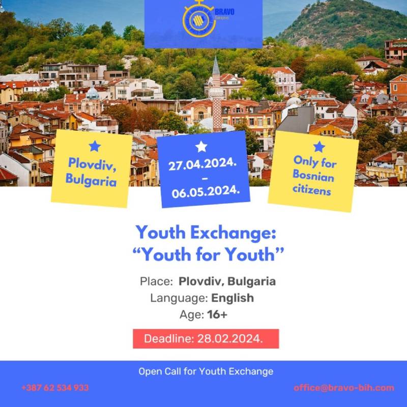 Open Call for 5 participants for Youth Exchange in Plovdiv, Bulgaria