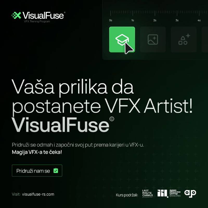 Kurs za VFX artiste „VISUALFUSE“