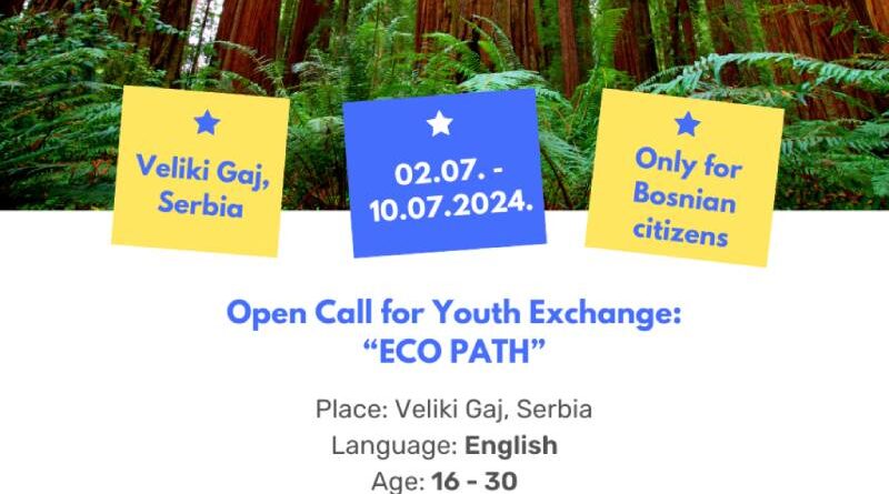 Open Call for 4 Participants for Youth Exchange in Veliki Gaj, Serbia