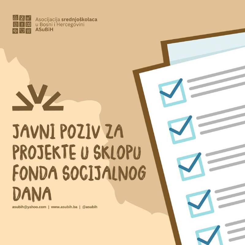 Imaš projekat na umu? Prijavi svoj projekat u sklopu Fonda Socijalnog dana