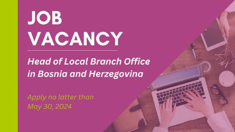 RYCO is hiring: Head of Local Branch Office in BIH