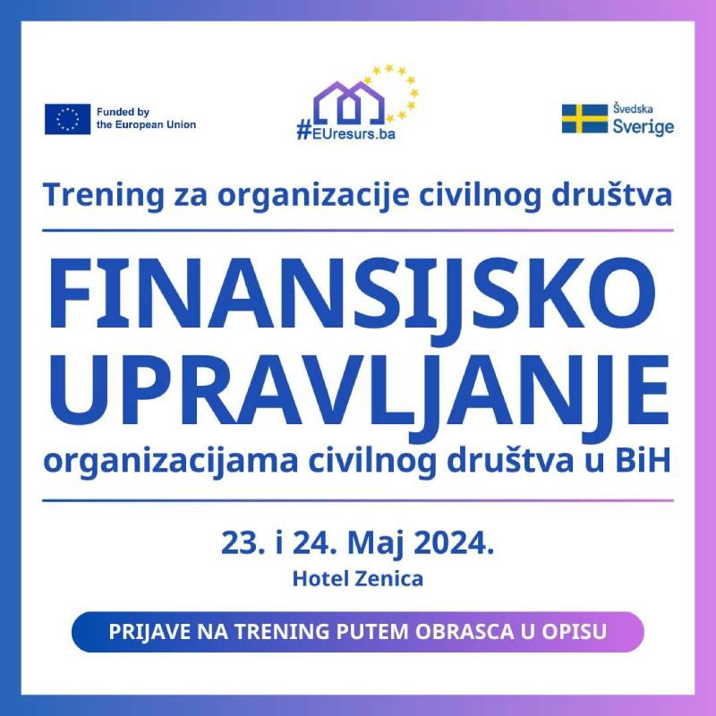 Trening za OCD: Finansijsko upravljanje organizacijama civilnog društva