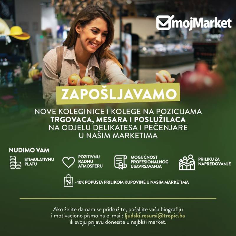 Moj market zapošljava