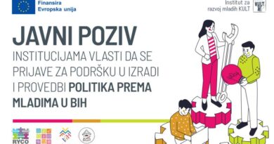Javni poziv institucijama vlasti da se prijave za podršku u izradi i provedvi politima prema mladima u BiH