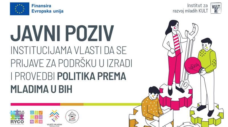 Javni poziv institucijama vlasti da se prijave za podršku u izradi i provedvi politima prema mladima u BiH