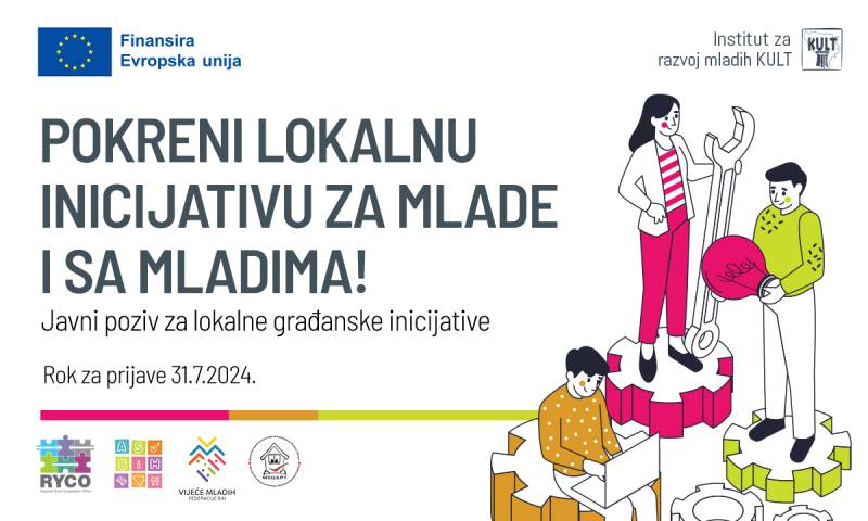 Javni poziv za lokalne građanske inicijative – Pokreni lokalnu inicijativu za mlade i sa mladima