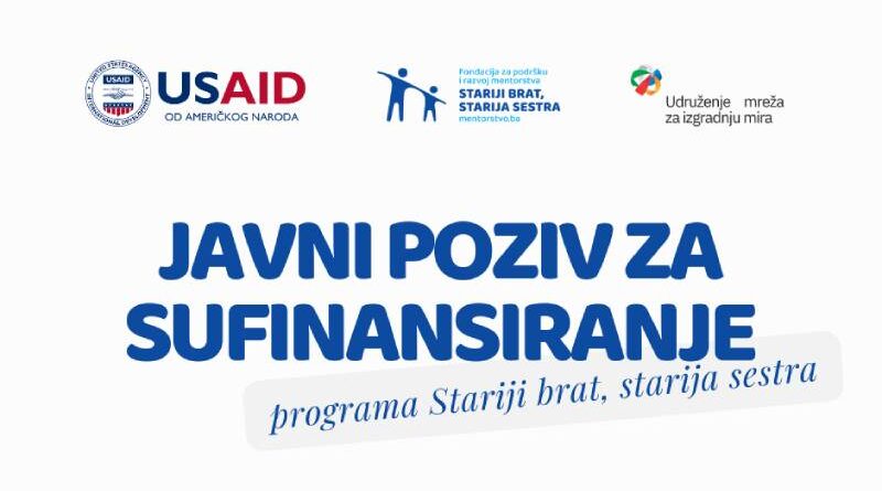 Javni poziv za sufinansiranje programa Stariji brat, starija sestra – ciklus 2024/2025