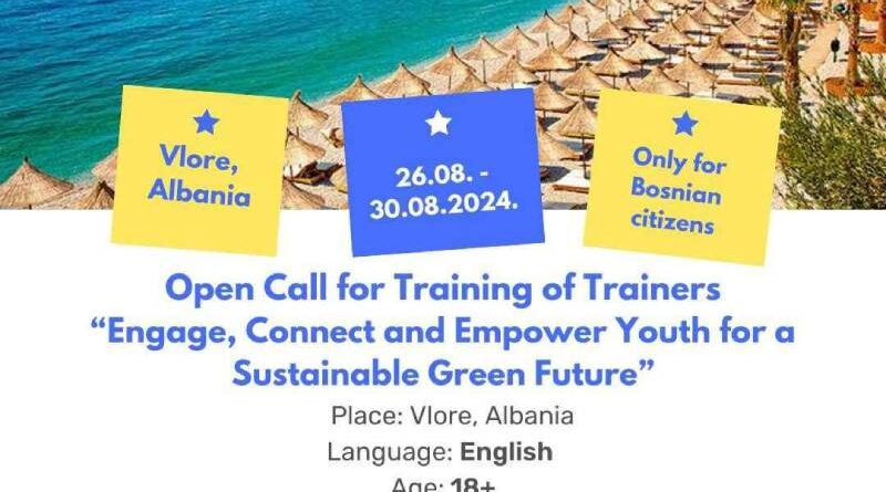 Open Call for 5 Participants for Training of Trainers in Vlore, Albania