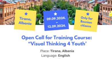 Open Call for 8 Participants for Training Course in Tirana, Albania