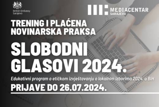 Trening i plaćena novinarska praksa: “Slobodni glasovi 2024.”