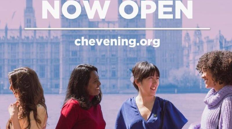 Applications now open: Chevening Scholarship