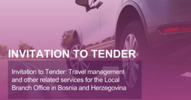 Invitation to Tender: Travel Management and other related services for the Local Branch Office in Bosnia and Herzegovina