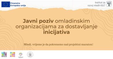 Javni poziv u okviru projekta “Smislimo, kreirajmo i usvojimo politike prema mladima”