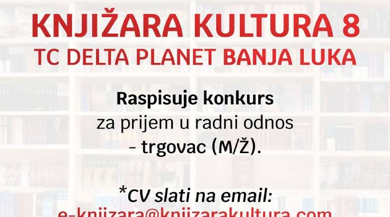 Knjižara Kultura zapošljava