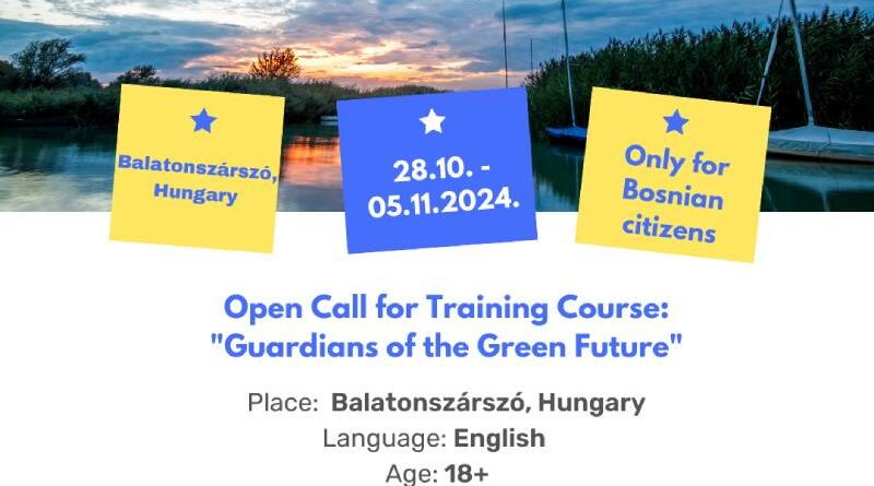 Open Call for 5 participants for Training Course in Balatonszárszó, Hungary