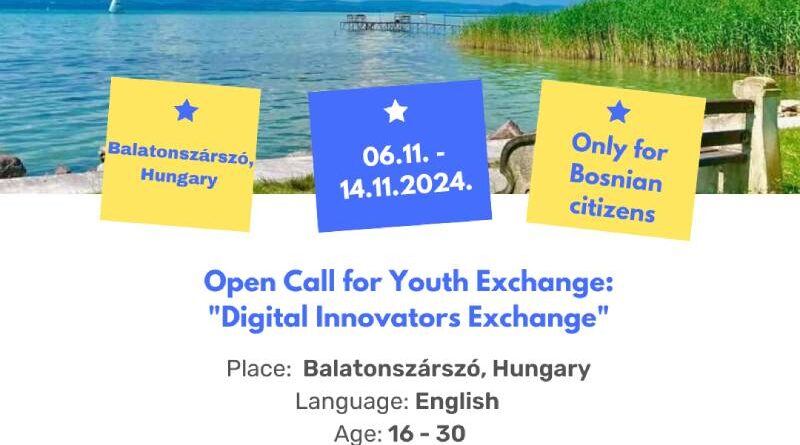 Open Call for 6 participants for Youth Exchange in Balatonszárszó, Hungary