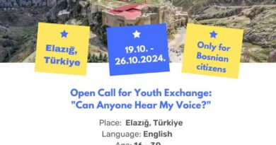 Open call for 7 participants for Youth Exchange in Elazığ, Türkiye