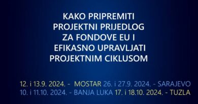 Poziv za medijske profesionalce i udruženja na radionicu „Kako pripremiti projektni prijedlog za fondove EU i efikasno upravljati projektnim ciklusom“