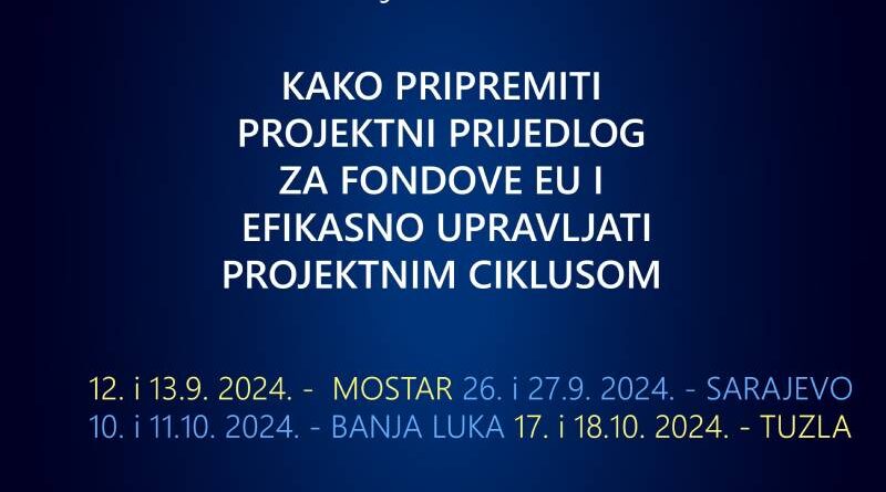 Poziv za medijske profesionalce i udruženja na radionicu „Kako pripremiti projektni prijedlog za fondove EU i efikasno upravljati projektnim ciklusom“