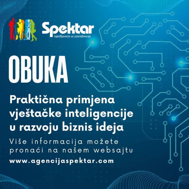 Obuka: Praktična primjena vještačke inteligencije u razvoju biznis ideja