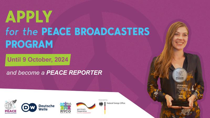 Apply for Peace Broadcasters – Empowering Young Journalists as Peace Reporters